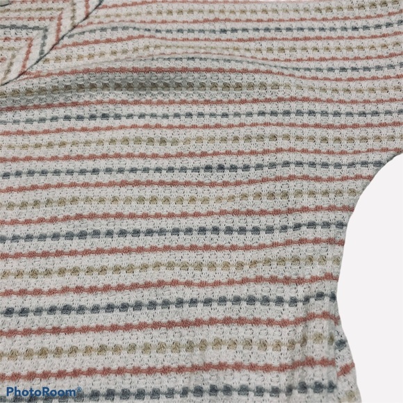 Paper Crane Waffle Knit Tie Front Top XS - Picture 2 of 3